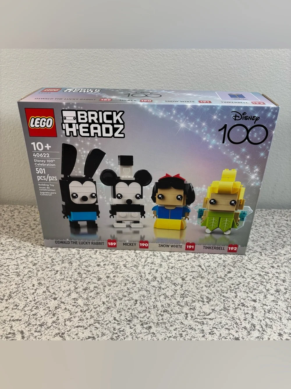 LEGO 40622 Disney 100 Celebration Brickheadz Retired Set New Sealed